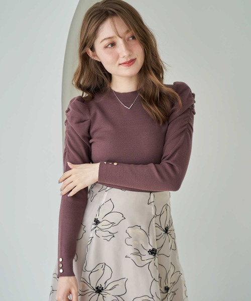 NOELA（ノエラ）の「パワショルハイネックニット（ニット/セーター・レディース・オフホワイト/ブラウン/ボルドー/ブラック・フリー）」の19枚目の写真