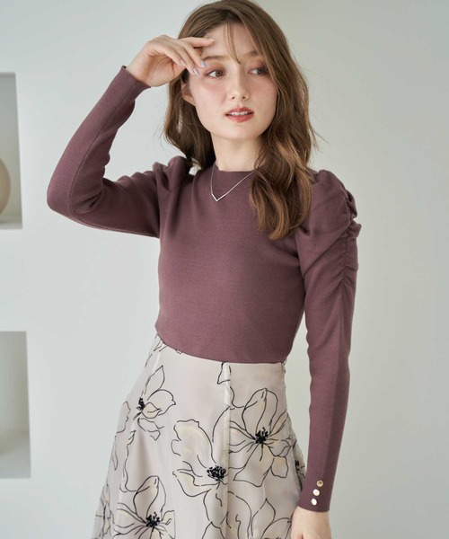 NOELA（ノエラ）の「パワショルハイネックニット（ニット/セーター・レディース・オフホワイト/ブラウン/ボルドー/ブラック・フリー）」の20枚目の写真