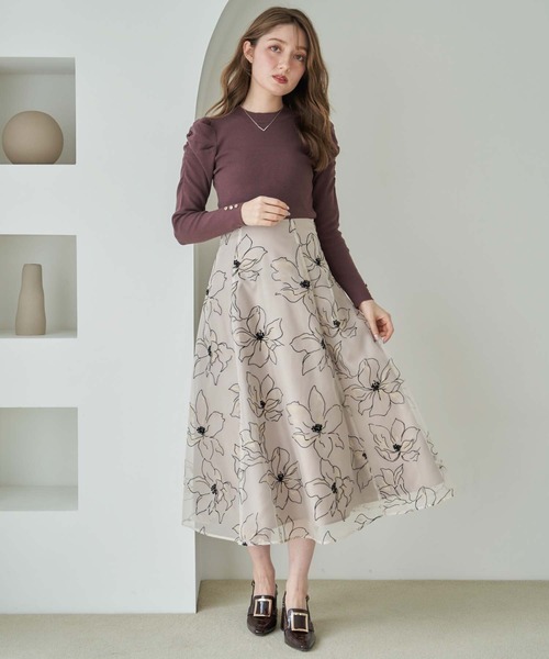 NOELA（ノエラ）の「パワショルハイネックニット（ニット/セーター・レディース・オフホワイト/ブラウン/ボルドー/ブラック・フリー）」の21枚目の写真