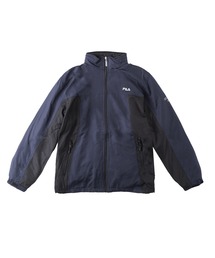 FILA（フィラ）の「FILA フィラ ワンポイント ロゴ 刺繍 配色切替 裏フリース インフード エコダウン ジャケット アウター 保温（ダウンジャケット/コート・メンズ）」