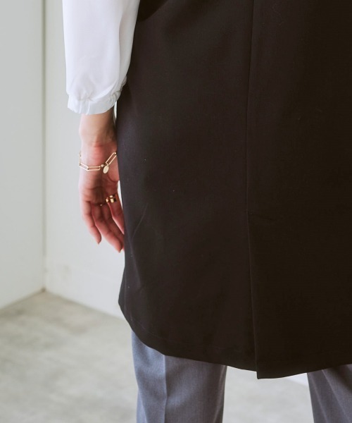 7days Life Styling（セブンデイズライフスタイリング）の「ジレロングタイプ（ベスト・レディース・ライトベージュ/ブラック・LL/L/M/S）」の16枚目の写真