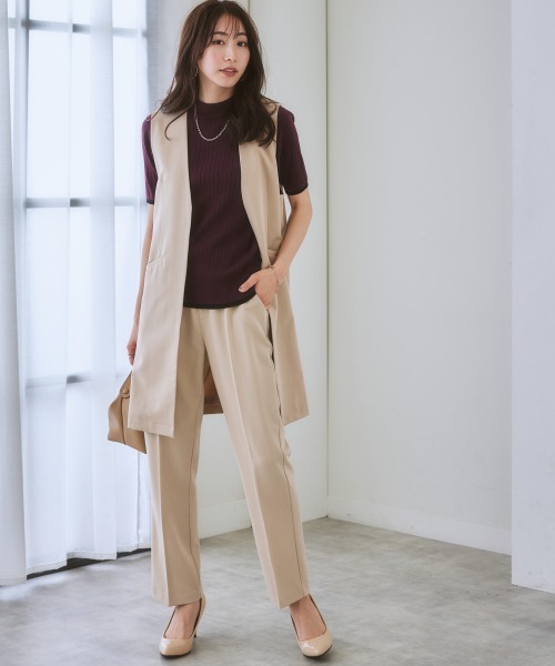 7days Life Styling（セブンデイズライフスタイリング）の「ジレロングタイプ（ベスト・レディース・ライトベージュ/ブラック・LL/L/M/S）」の12枚目の写真