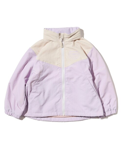 SHOO・LA・RUE（シューラルー）の「◆【110-140cm】裏フリースナイロン切替ブルゾン（ブルゾン・キッズ・グリーン系5/ライトパープル/ブラック系4/パープル系2・11/12/13/14）」の6枚目の写真