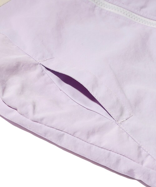 SHOO・LA・RUE（シューラルー）の「◆【110-140cm】裏フリースナイロン切替ブルゾン（ブルゾン・キッズ・グリーン系5/ライトパープル/ブラック系4/パープル系2・11/12/13/14）」の11枚目の写真