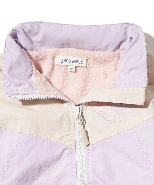 SHOO・LA・RUE（シューラルー）の「◆【110-140cm】裏フリースナイロン切替ブルゾン（ブルゾン・キッズ・グリーン系5/ライトパープル/ブラック系4/パープル系2・11/12/13/14）」の13枚目の写真