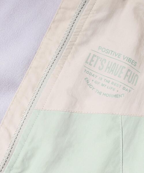 SHOO・LA・RUE（シューラルー）の「◆【110-140cm】裏フリースナイロン切替ブルゾン（ブルゾン・キッズ・グリーン系5/ライトパープル/ブラック系4/パープル系2・11/12/13/14）」の19枚目の写真