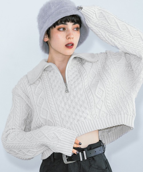 PAGEBOY(ページボーイ)の「アンゴラバケハ(ハット・レディース・ブラック/ホワイト/グレー・FREE)」の17枚目の写真