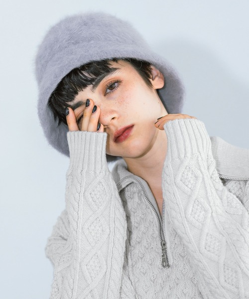 PAGEBOY(ページボーイ)の「アンゴラバケハ(ハット・レディース・ブラック/ホワイト/グレー・FREE)」の18枚目の写真