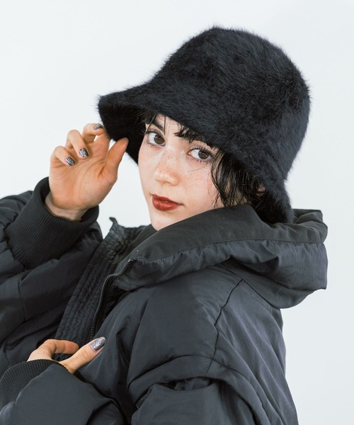 PAGEBOY(ページボーイ)の「アンゴラバケハ(ハット・レディース・ブラック/ホワイト/グレー・FREE)」の19枚目の写真