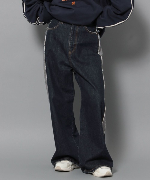 Anui（アニュイ）の「【UNISEX/3サイズ展開】リバースコンビデニム（デニムパンツ・レディース・インディゴブルー/ブルー/ブラック系・S/M/L）」の9枚目の写真