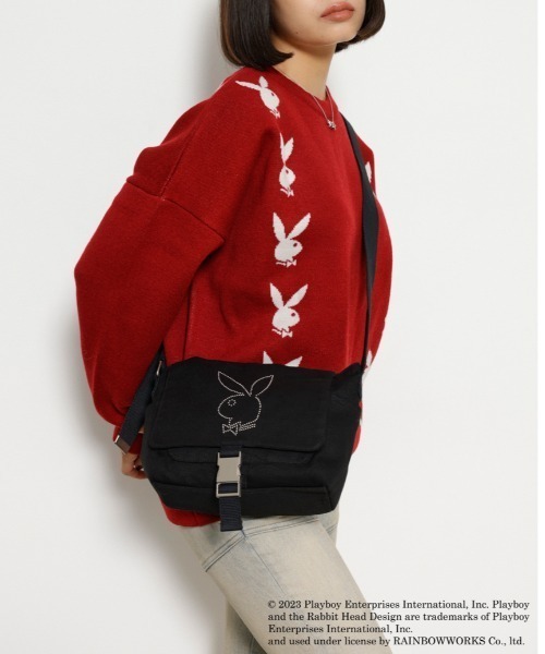 PLAYBOY（プレイボーイ）の「PLAYBOY×LAGUA COTTON BAG（ショルダーバッグ・レディース・ブラック/カーキ・FREE）」の19枚目の写真