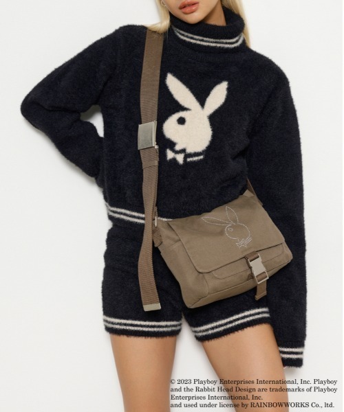 PLAYBOY（プレイボーイ）の「PLAYBOY×LAGUA COTTON BAG（ショルダーバッグ・レディース・ブラック/カーキ・FREE）」の18枚目の写真