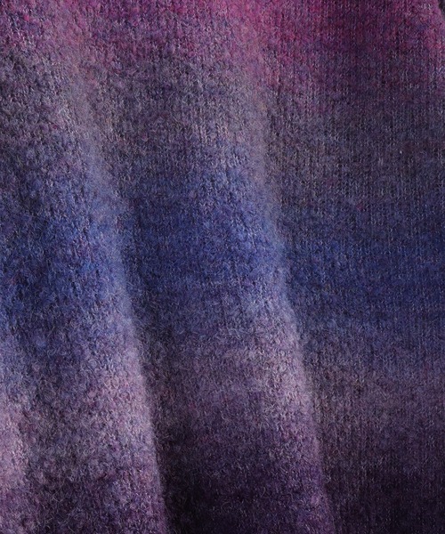 WESTSEA（ウエストシー）の「ブークレ―ヤーン グラデーションニット オーバーサイズクルー（ニット/セーター・メンズ・グレー/ホワイト系その他/チェリーピンク/ブルー/ブラウン/マスタード/ブルーパープル/ワイン・M/L）」の22枚目の写真