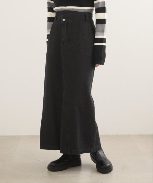 RAY CASSIN（レイカズン）の「デザインベルトデニムスカート（デニムスカート・レディース・ブラック/ネイビー・FREE）」の2枚目の写真