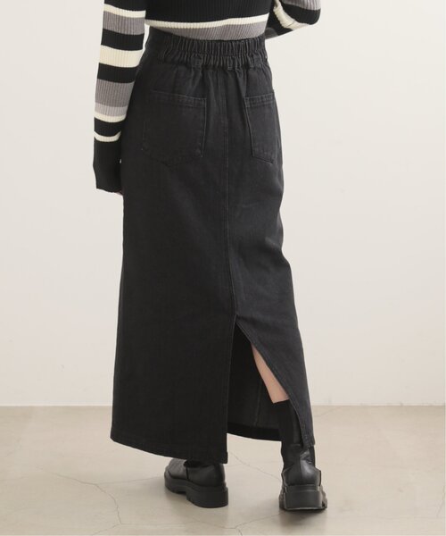 RAY CASSIN（レイカズン）の「デザインベルトデニムスカート（デニムスカート・レディース・ブラック/ネイビー・FREE）」の3枚目の写真