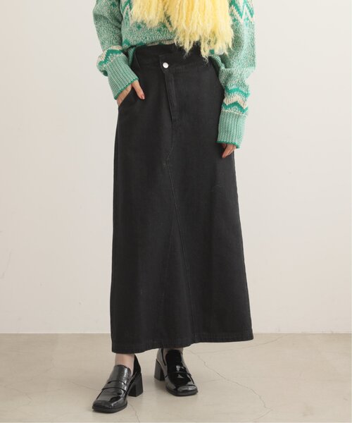 RAY CASSIN（レイカズン）の「デザインベルトデニムスカート（デニムスカート・レディース・ブラック/ネイビー・FREE）」の5枚目の写真