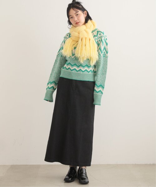 RAY CASSIN（レイカズン）の「デザインベルトデニムスカート（デニムスカート・レディース・ブラック/ネイビー・FREE）」の6枚目の写真