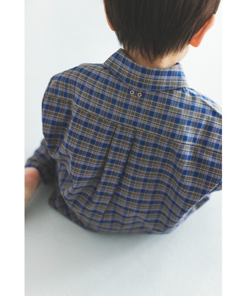 ooju（オージュ）の「【入荷禁止】【ooju】チェックシャツ（シャツ/ブラウス・キッズ・ネイビー/ベージュ・2/3/4/1）」の8枚目の写真