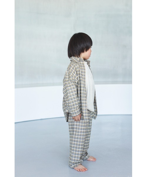 ooju（オージュ）の「【入荷禁止】【ooju】チェックシャツ（シャツ/ブラウス・キッズ・ネイビー/ベージュ・2/3/4/1）」の4枚目の写真