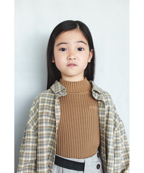 ooju（オージュ）の「【入荷禁止】【ooju】チェックシャツ（シャツ/ブラウス・キッズ・ネイビー/ベージュ・2/3/4/1）」の5枚目の写真