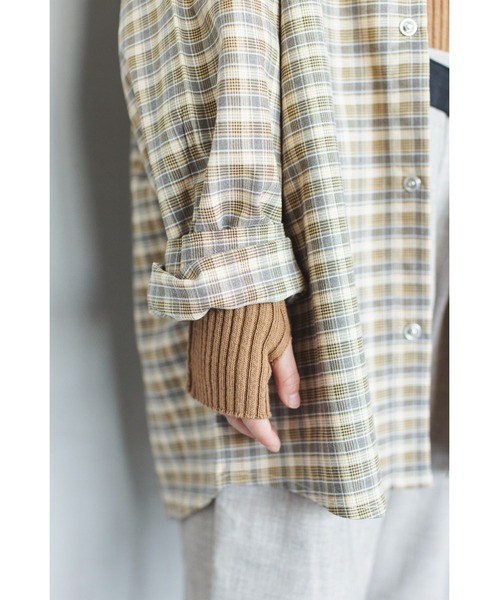 ooju（オージュ）の「【入荷禁止】【ooju】チェックシャツ（シャツ/ブラウス・キッズ・ネイビー/ベージュ・2/3/4/1）」の6枚目の写真