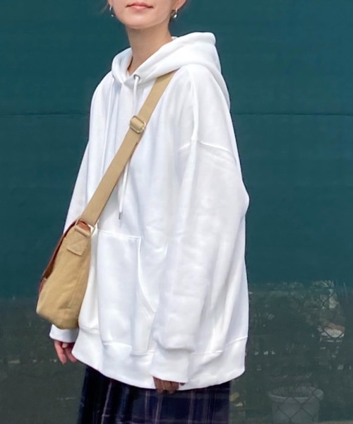 notch.(ノッチ)の「【 notch. by KR 】裏起毛パーカー(パーカー・レディース・ライトグレー/ブラック/オフホワイト/ネイビー・M)」の2枚目の写真