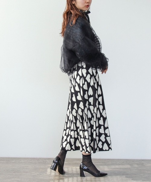 Cepica（セピカ）の「ハート柄ジャガーニットスカート（スカート・レディース・オフホワイト/ブラック・FREE）」の19枚目の写真