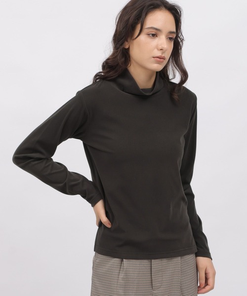 LAKOLE（ラコレ）の「起毛ハイネック長袖T / 982195（Tシャツ/カットソー・レディース・ライトパープル/ブラック/アイボリー/ライトブラウン・SMALL/MEDIUM）」の2枚目の写真