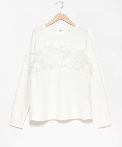 petit main LIEN（プティマインリアン）の「【LADIES】チュールフリルトップス（シャツ/ブラウス・レディース・チャコールグレー/オフホワイト/ブラック・FREE）」の18枚目の写真