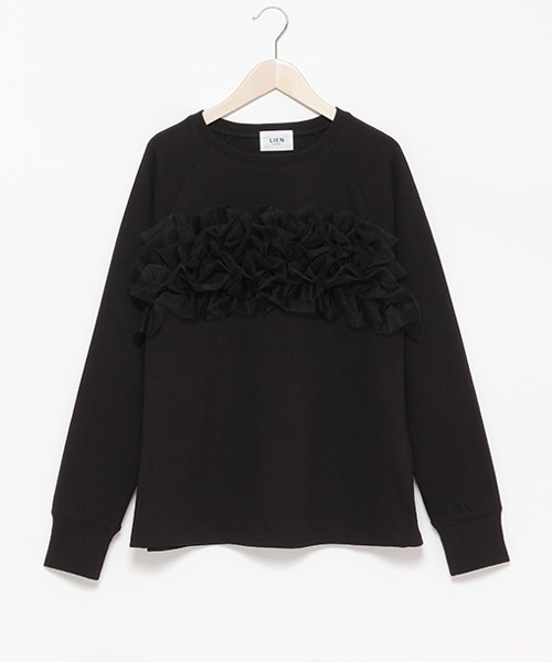 petit main LIEN（プティマインリアン）の「【LADIES】チュールフリルトップス（シャツ/ブラウス・レディース・チャコールグレー/オフホワイト/ブラック・FREE）」の17枚目の写真