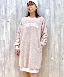 GAP | GAP1969アーチロゴ ボア スウェットミニワンピース(ワンピース)