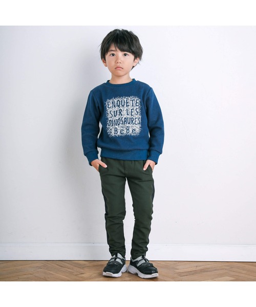 BeBe（ベベ）の「ツイルサイド切替パンツ(90~150cm)（その他パンツ・キッズ・キャメル/グリーン・110cm/140cm/120cm/150cm/130cm/100cm/90cm）」の3枚目の写真