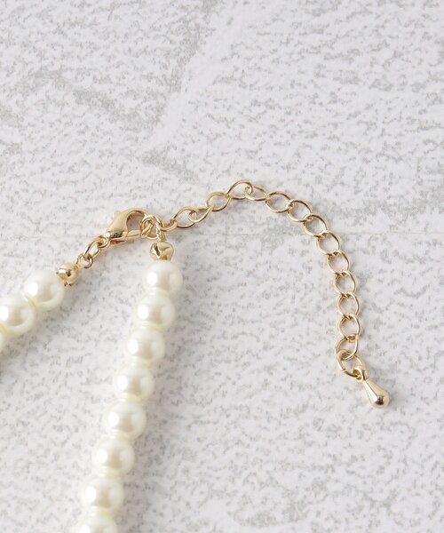 OPAQUE.CLIP（オペークドットクリップ）の「◆ガラスパールネックレス（ロング）/セレモニー対応（ネックレス・レディース・オフホワイト・00）」の5枚目の写真