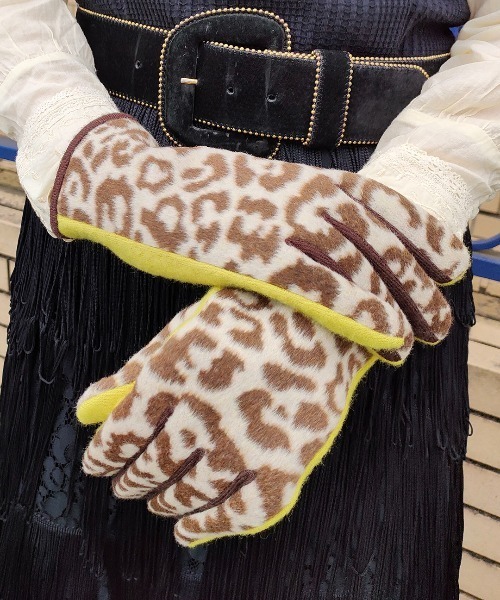 Casselini（キャセリーニ）の「Casselini(キャセリーニ)ジャガードグローブ（手袋・レディース・グリーン/レッド/イエロー/ベージュ・FREE）」の20枚目の写真