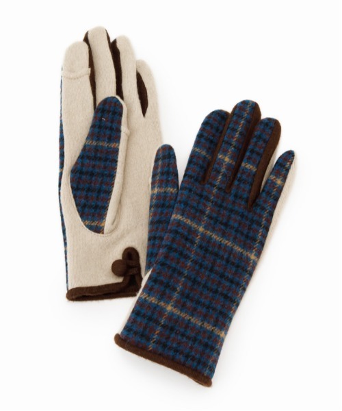 Casselini（キャセリーニ）の「Casselini(キャセリーニ)ジャガードグローブ（手袋・レディース・グリーン/レッド/イエロー/ベージュ・FREE）」の7枚目の写真