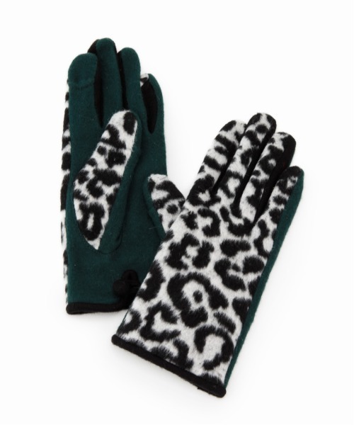 Casselini（キャセリーニ）の「Casselini(キャセリーニ)ジャガードグローブ（手袋・レディース・グリーン/レッド/イエロー/ベージュ・FREE）」の9枚目の写真