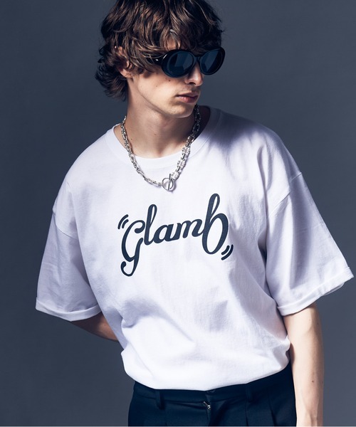 glamb（グラム）の「Spin Logo T-shirts / スピンロゴＴシャツ（Tシャツ/カットソー・メンズ・ブラック/グリーン/ブルー/ホワイト・S/L/M）」の2枚目の写真
