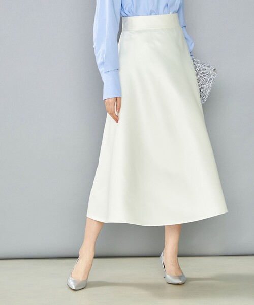 NOLLEY’S（ノーリーズ）の「ウォッシャブルサテンフレアスカート（スカート・レディース・アイボリー/ネイビー/ブラック・36/38）」の12枚目の写真