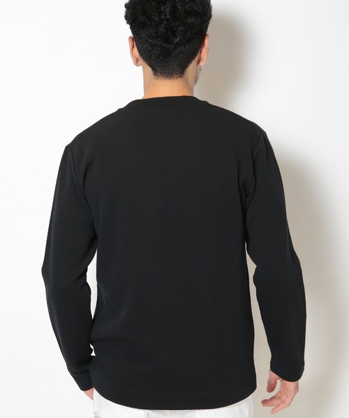 MEN'S BIGI（メンズビギ）の「フクレジャガードデザインVネックTEE（Tシャツ/カットソー・メンズ・ホワイト/ブルー/ブラック・04/01/02/03）」の10枚目の写真