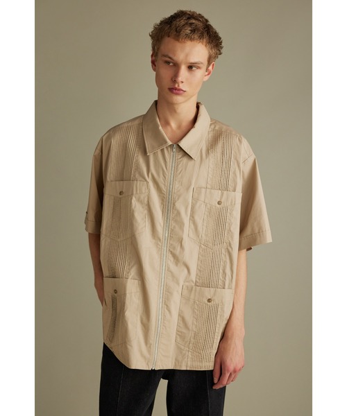 【セール】ジップルーズキューバシャツ（シャツ/ブラウス）｜STYLEMIXER（スタイルミキサー）