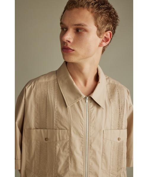 【セール】ジップルーズキューバシャツ（シャツ/ブラウス）｜STYLEMIXER（スタイルミキサー）