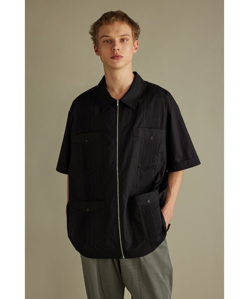 【セール】ジップルーズキューバシャツ（シャツ/ブラウス）｜STYLEMIXER（スタイルミキサー）