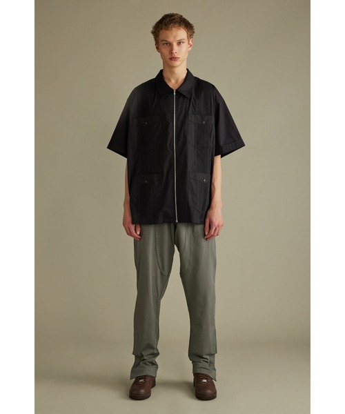 バシボコレザーセットアップ アンアナザーアンジェラス an another angelus 配色使いミニ千鳥