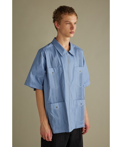 【セール】ジップルーズキューバシャツ（シャツ/ブラウス）｜STYLEMIXER（スタイルミキサー）