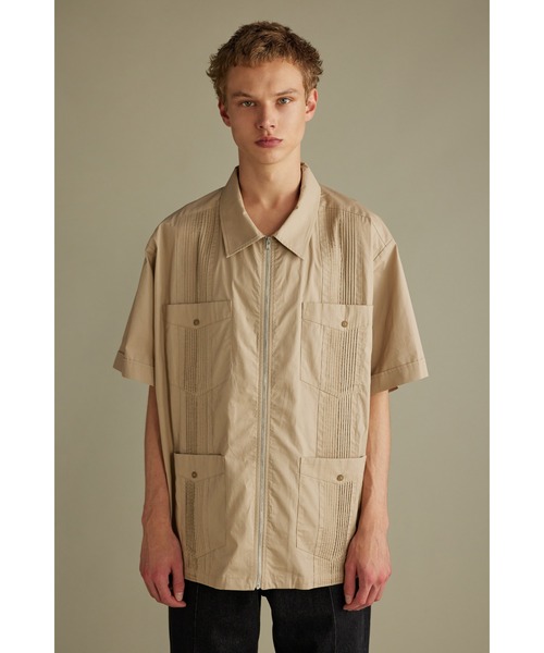 【セール】ジップルーズキューバシャツ（シャツ/ブラウス）｜STYLEMIXER（スタイルミキサー）