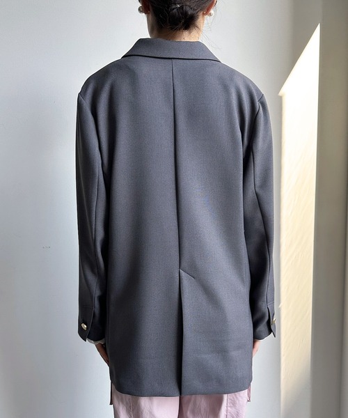 DouDou（ドゥドゥ）の「シャークスキンダブルジャケット（テーラード