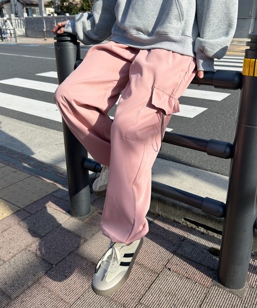 CLEA（クレア）の「ドロストパラシュートパンツ（カーゴパンツ・レディース・ブラック/グレー/ピンク・M）」の22枚目の写真