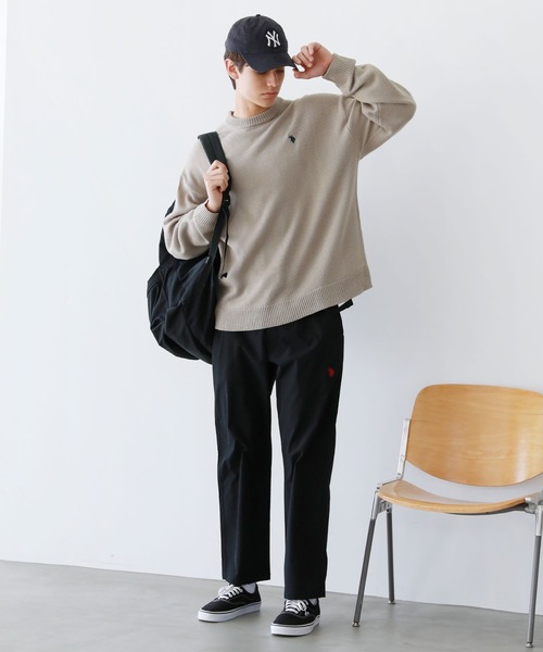 U.S. POLO ASSN.（ユーエスポロアッスン）の「ワンポイントロゴクルーネックニット（ニット/セーター・メンズ・ブラック/ネイビー/アイボリー/グレー/ベージュ・S/M/L）」の14枚目の写真