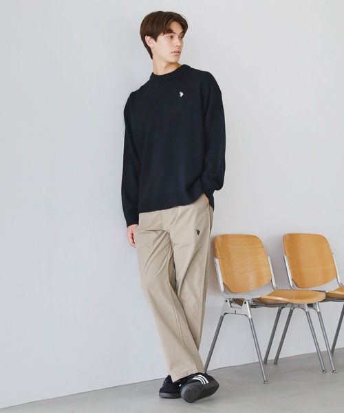 U.S. POLO ASSN.（ユーエスポロアッスン）の「ワンポイントロゴクルーネックニット（ニット/セーター・メンズ・ブラック/ネイビー/アイボリー/グレー/ベージュ・S/M/L）」の21枚目の写真