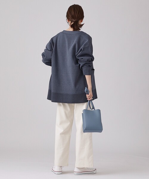 SHOO・LA・RUE（シューラルー）の「◆軽くて柔らかい スポンディッシュ Vネックカーディガン（カーディガン/ボレロ・レディース・アイボリー/ベビーピンク/ネイビー系2/ライトブルー/サンドベージュ/ブルー系その他・00）」の10枚目の写真